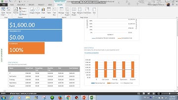 How to track cost variance with Project 2013 video 1