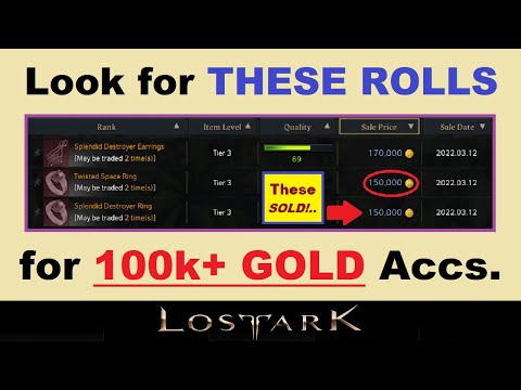 *JACKPOT!*.. Look for ~THESE ROLLS~ for *100k+ GOLD* Accessories in Lost Ark (& Other Good T3 Accs.)