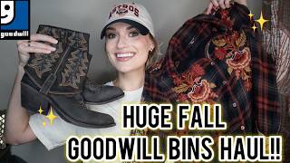 MASSIVE 50+ Goodwill Outlet (Bins) Fall Thrift Haul to Resell on Poshmark for an AMAZING Profit $$