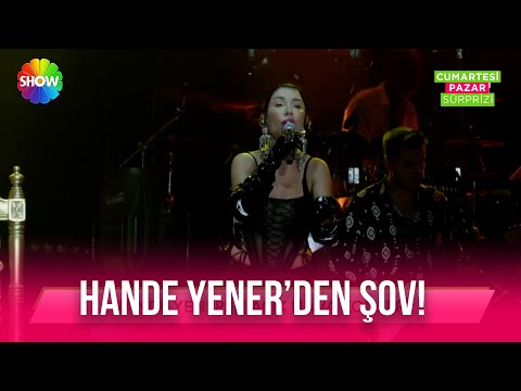 Hande Yener, açık hava konserinde coşturdu!