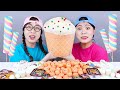 Giant Food Big Marshmallow Dessert Mukbang DONA 