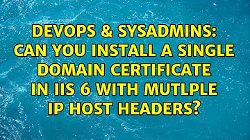 Can you install a single domain certificate in IIS 6 with mutlple ip host headers?