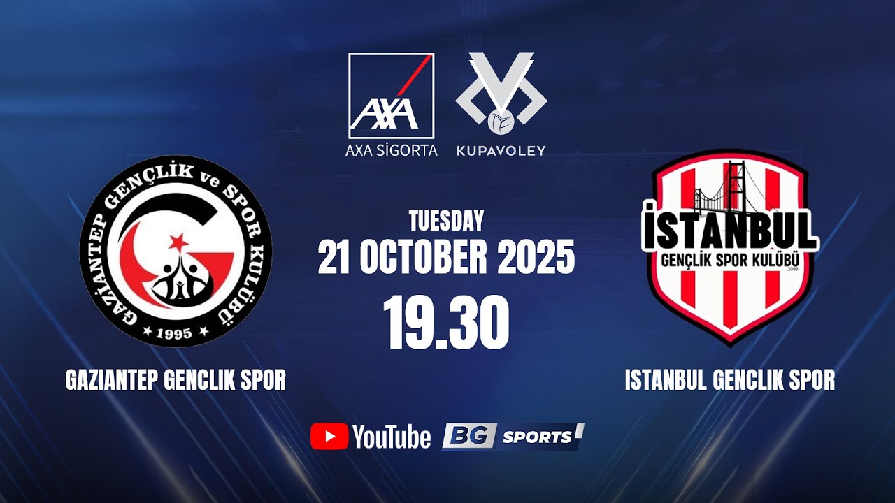 LIVE🔴 : Gazi̇antep Gençli̇k Spor vs İstanbul Gençli̇k | AXA Sigorta Efeler Ligi 2025/26 | 21.10.25
