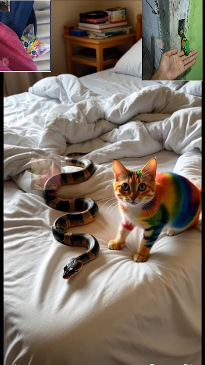 Tongkan and Ganteng are the troublemakers #short #kitten #snake #unique #shorts #hewanpeliharaan