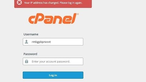 How to fix cpanel login error"Your IP address has changed. Please login again"