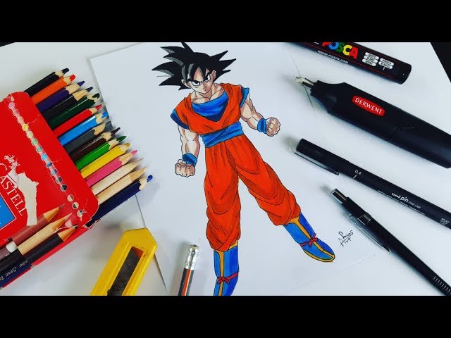 20 Desenhos do Son Goku para Colorir e Imprimir - Online Cursos