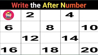 Write the After Number | After Number | After Number for kids