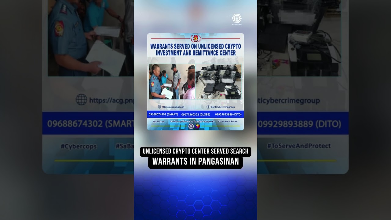 PNP Serves Warrants on Unlicensed Crypto Center in Pangasinan City
