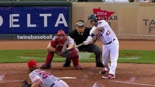 LAA@MIN: Pinto clubs an RBI double to open scoring