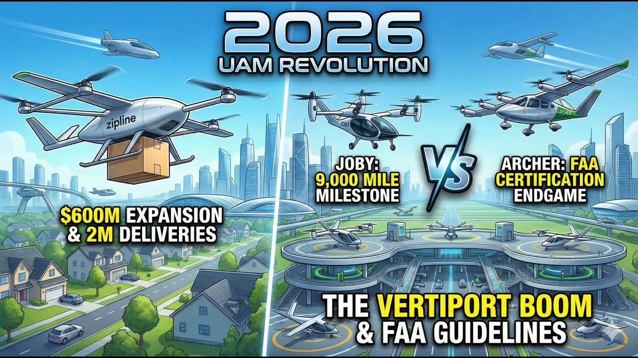 2026 AAM Report: Zipline’s $600M Expansion, Joby vs. Archer & The Vertiport Boom