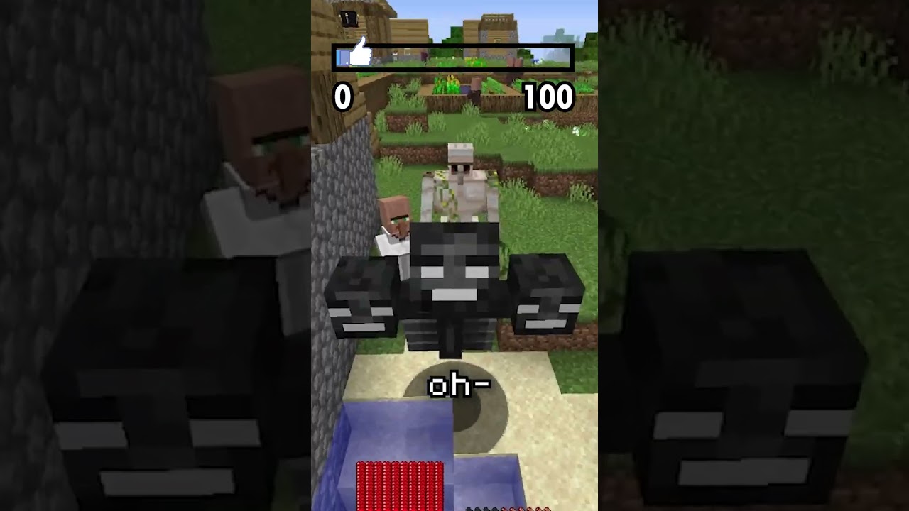 minecraft but every 100 likes i switch mobs AGAIN 😱 #shorts