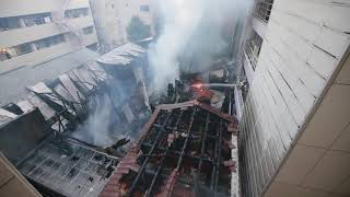 大阪市浪速区の集合住宅で火災