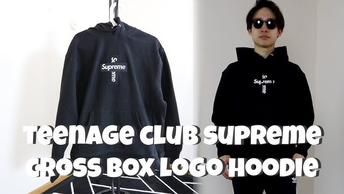 box logo hoodie black