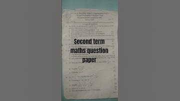 class 8 second term question paper model question  paper of maths  #exam @Questionpapersheet
