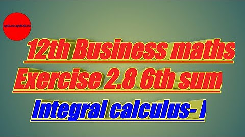 12th business maths exercise 2.8 6th sum