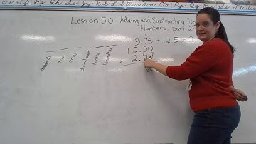 Adding and Subtracting Decimal Numbers part 2 (B4L50)