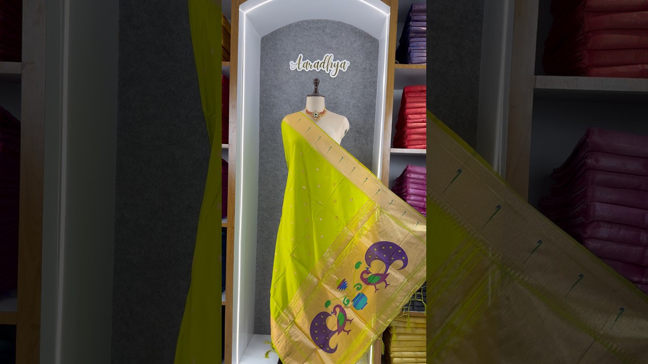 Soft Paithani Silk Peacock Zari Pallu Dupatta | Festive & Wedding Wear