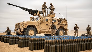 U.S. Marine Test-fires the M2A1 .50-caliber Heavy Machine Gun