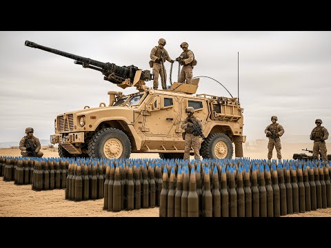U S Marine Test Fires The M2A1 50 Caliber Heavy Machine Gun