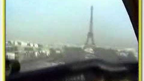 Bonanza Plane goes under Eiffel Tower