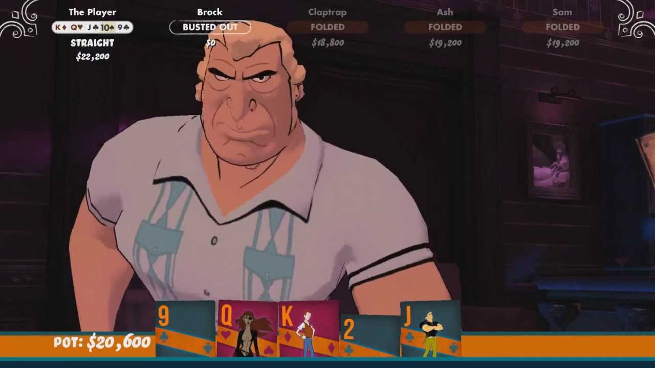 Poker Night 2: Samson Eliminated. Gets Surprise from GLaDOS