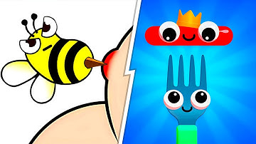 Tricky Brain Story vs Fork N Sausage 💥🧠 Satisfying Levels Gameplay Walkthrough Android iOS HN6Q