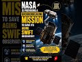 NASA’s Bold Mission to SAVE Swift Satellite 🚀 | Space Servicing Breakthrough! #nasa #space