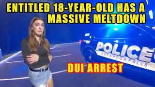 Bodycam DUI Arrest - 18-Year-Old Woman is Arrested for DUI and has a Major Meltdown