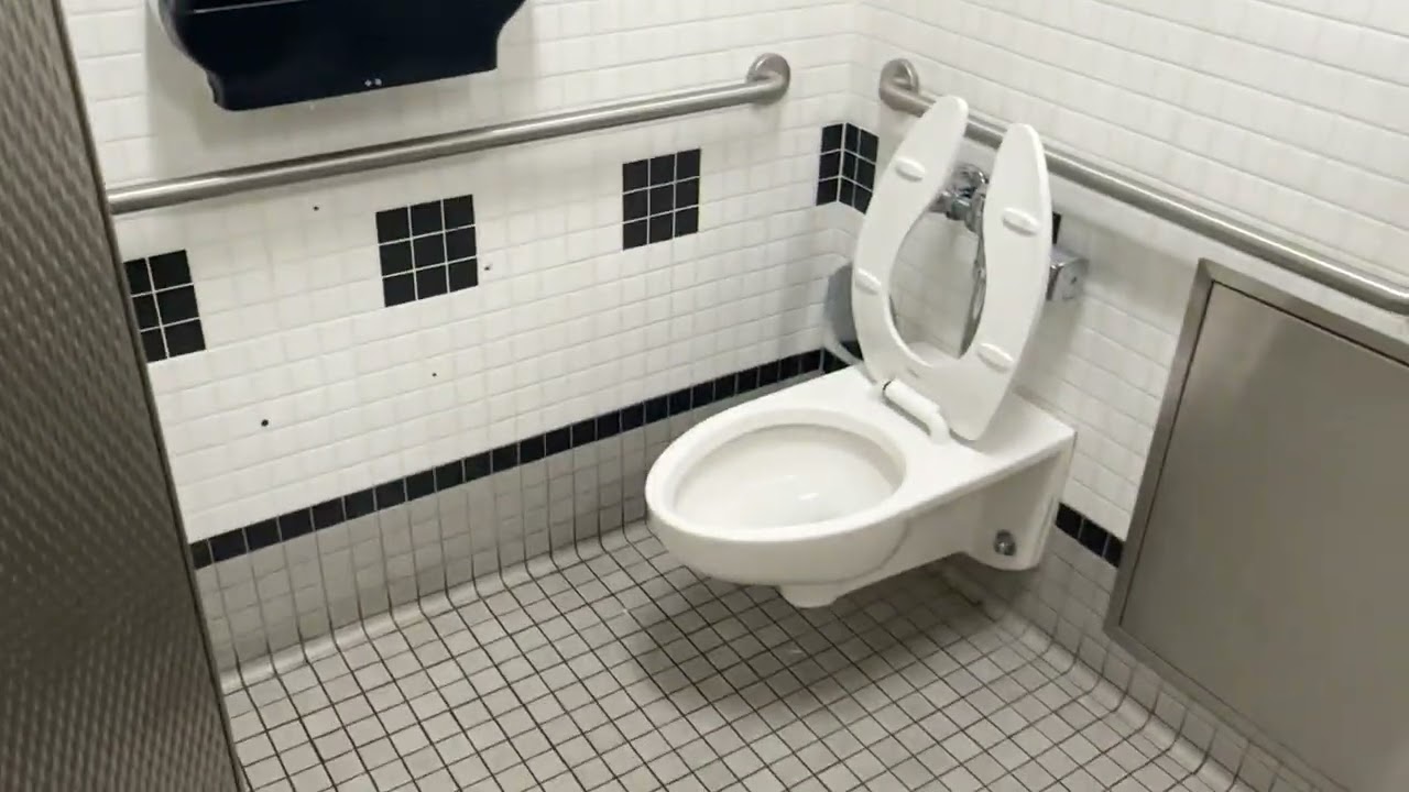 [640] There are floor-mounted and wall-hung toilets in the same restroom???
