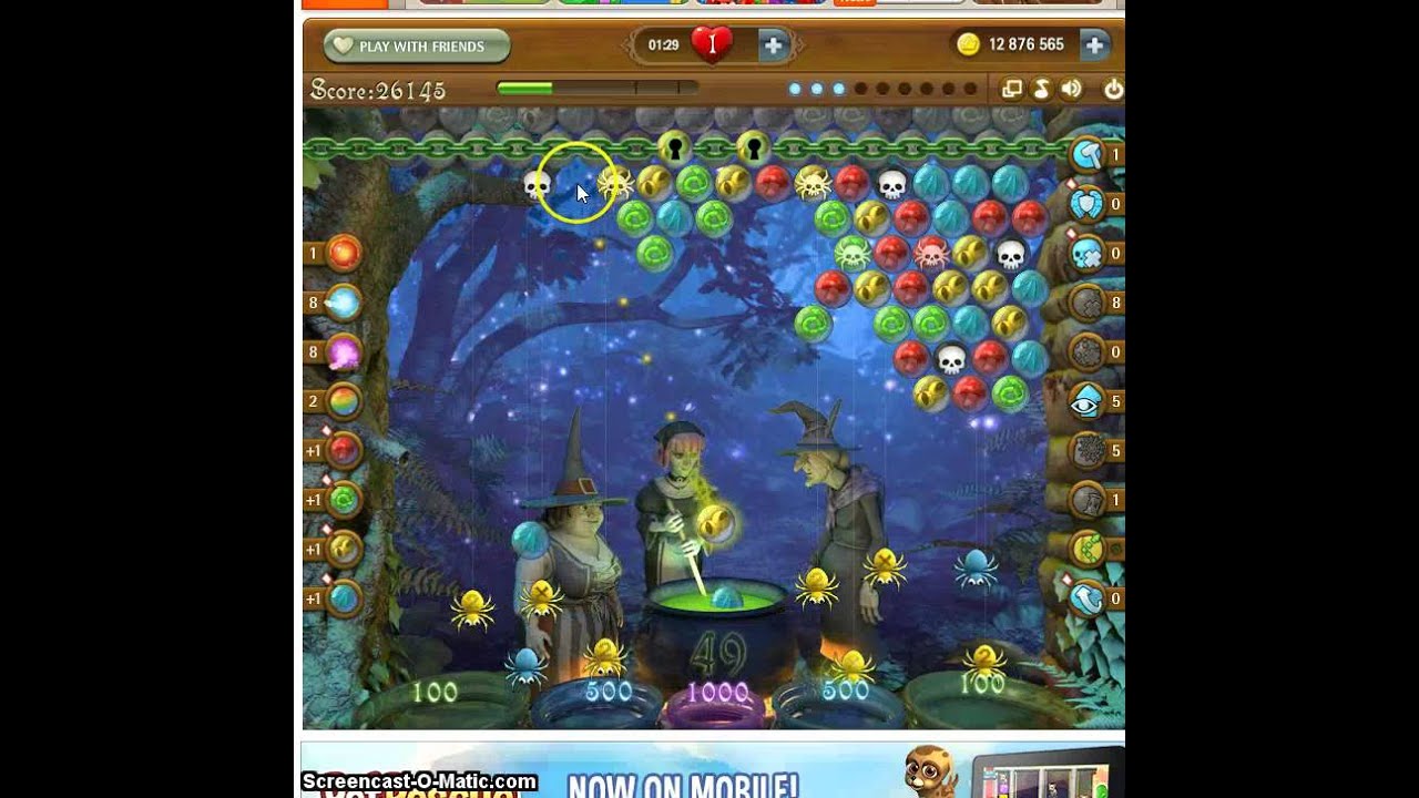 Bubble Witch Saga Level 427 no charms 3 stars