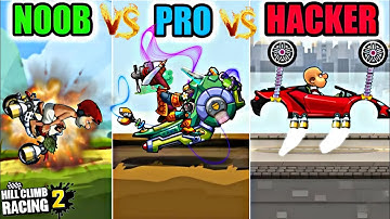 💥 NOOB VS PRO VS HACKER ⚠️ - IN HILL CLIMB RACING 2 🐎💨