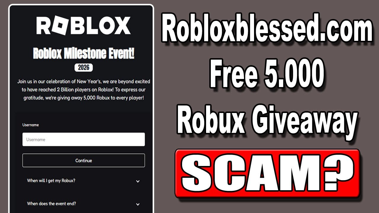 Roblox Blessed Com Review Free 5 000 Robux Giveaway SCAM YouTube 