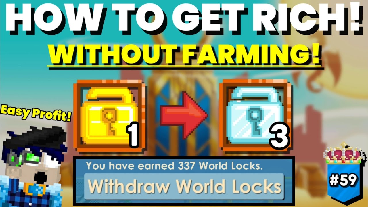 HOW TO GET RICH FAST IN GROWTOPIA 2021!! NO FARMING (100% WORKS!) - Growtopia Profit #59 | GROWTOPIA