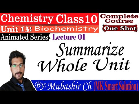 01 | Summarize Whole Unit 13 | Biochemistry | Chemistry Class 10 | One Shot |  Hindi/Urdu