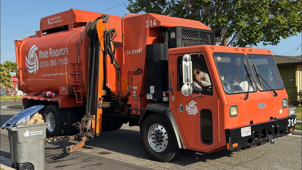 Waste Resources CCC Amrep ASL Garbage Trucks Finishing Up - YouTube