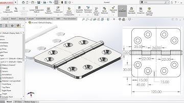 SolidWorks Tutorial for beginners .| Design  of Hinge assembly