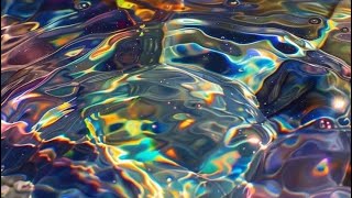 4K Iridescent Liquid Background Loop ✨ Relaxing Abstract Waves (No Copyright)