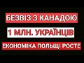 БЕЗВІЗ З КАНАДОЮ | БІЛЬШЕ 1 МЛН. УКРАЇНЦІВ В ПОЛЬЩІ | ЕКОНОМІКА ПОЛЬЩІ ЗРОСТАЄ