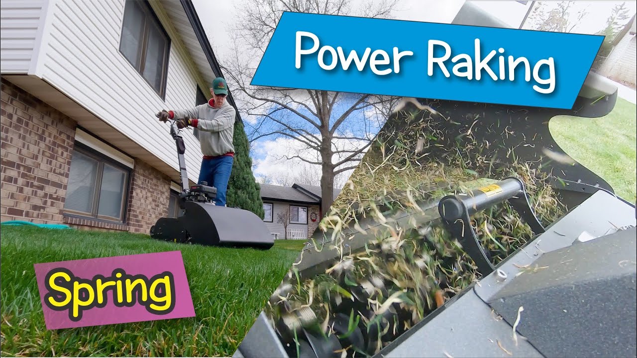 How to Power Rake Your Lawn Like a Pro – My Spring Routine - YouTube