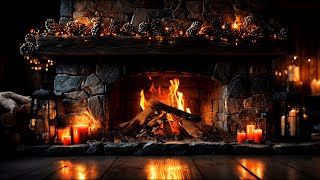 Rustic Fireplace 4K with Crackling Logs and Relaxing Sounds in a Cozy Ambience for Stress \u0026 Insomnia