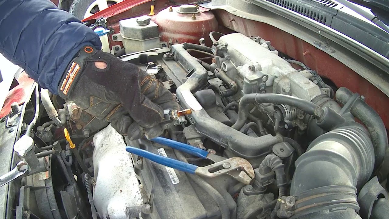 08 Kia Rio 1.6L PCV Valve Replacement YouTube