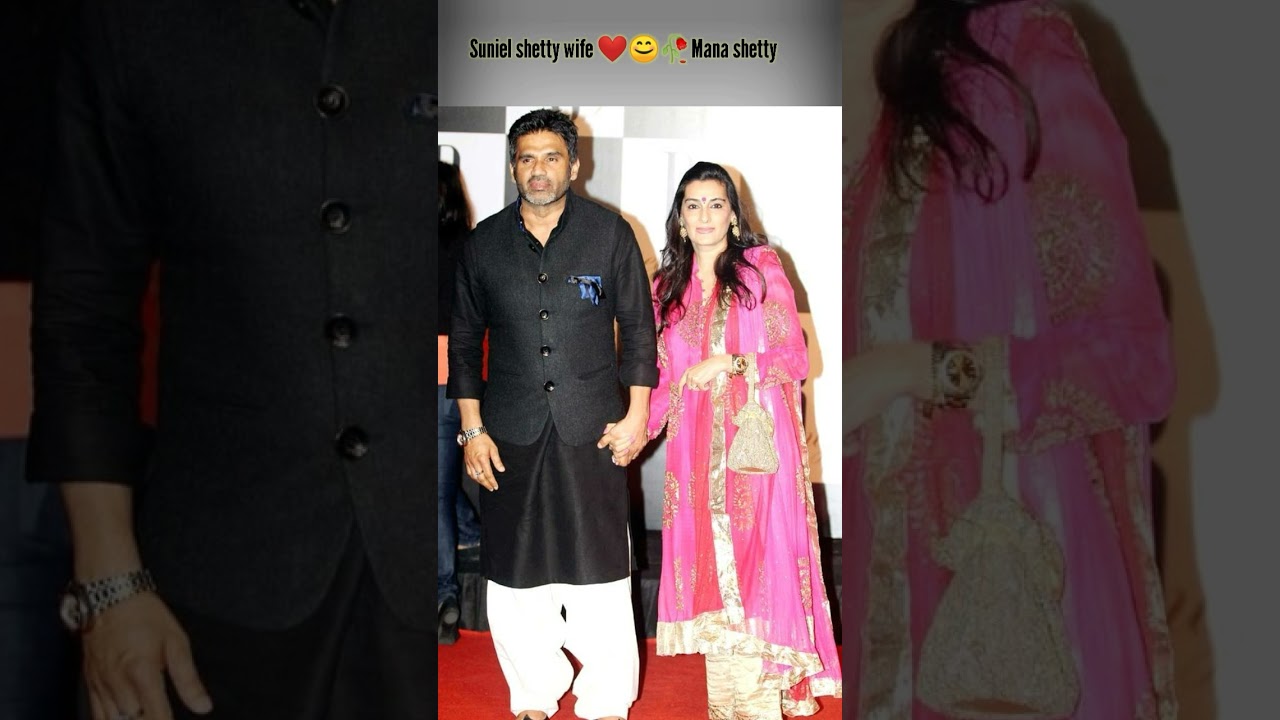 Actor/Suniel Shetty/with his wife ❤️🥀☺️ Mana Shetty/photo