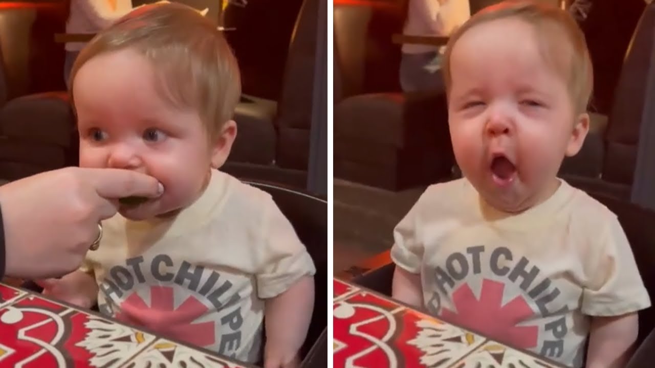Baby tries lime for the first time with hysterical results