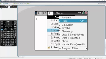 Navigate pages and documents TI nSpire CX CAS