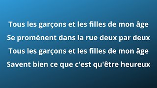 Françoise Hardy - Tous les garçons et les filles (paroles) Resimi