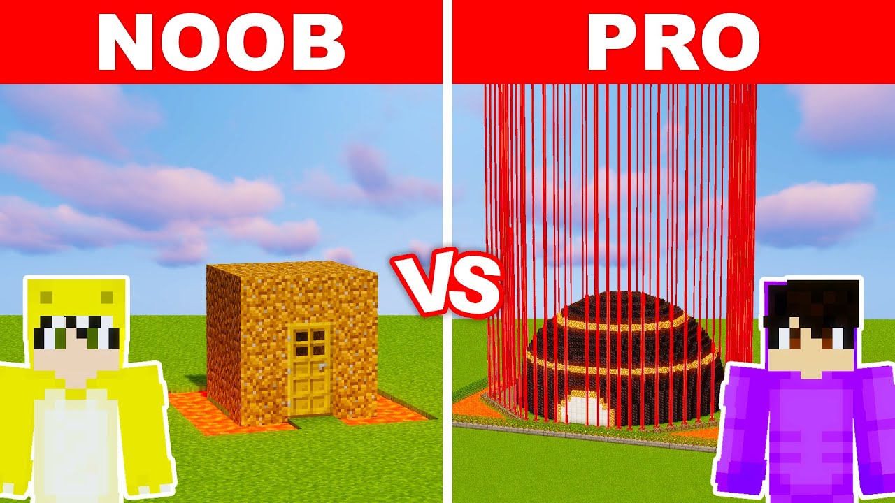 NOOB vs PRO: ULTIMATE SAFEST HOUSE CHALLENGE!! (Minecraft)