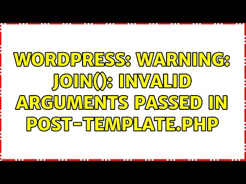 Wordpress: Warning: join():