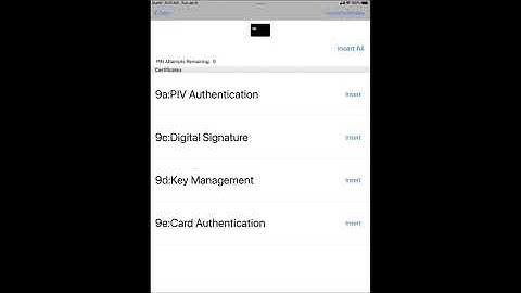 Using a PIV Smart Card with iPad Guest Account