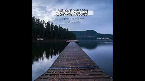 سورة الفاتحة "كاملة"  القارئ بشير عبدالله #تلاوة_خاشعه_تقشعر_لها_الأبدان 🕊