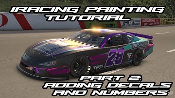 How to paint a car for iRacing using Photoshop - Part 2 - Adding decals and custom numbers